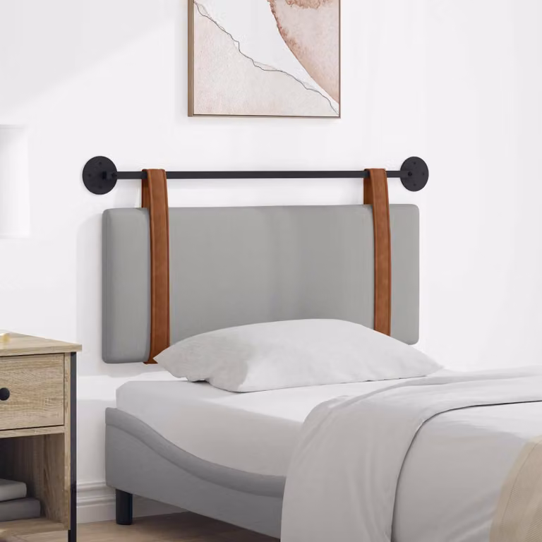 Testiera sospesa vidaXL in similpelle Grigio Nuvola, L: 110 cm, H: 55 cm, P: 5 cm