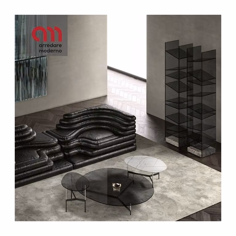 Tavolino After9 Tonelli Design piano in vetro