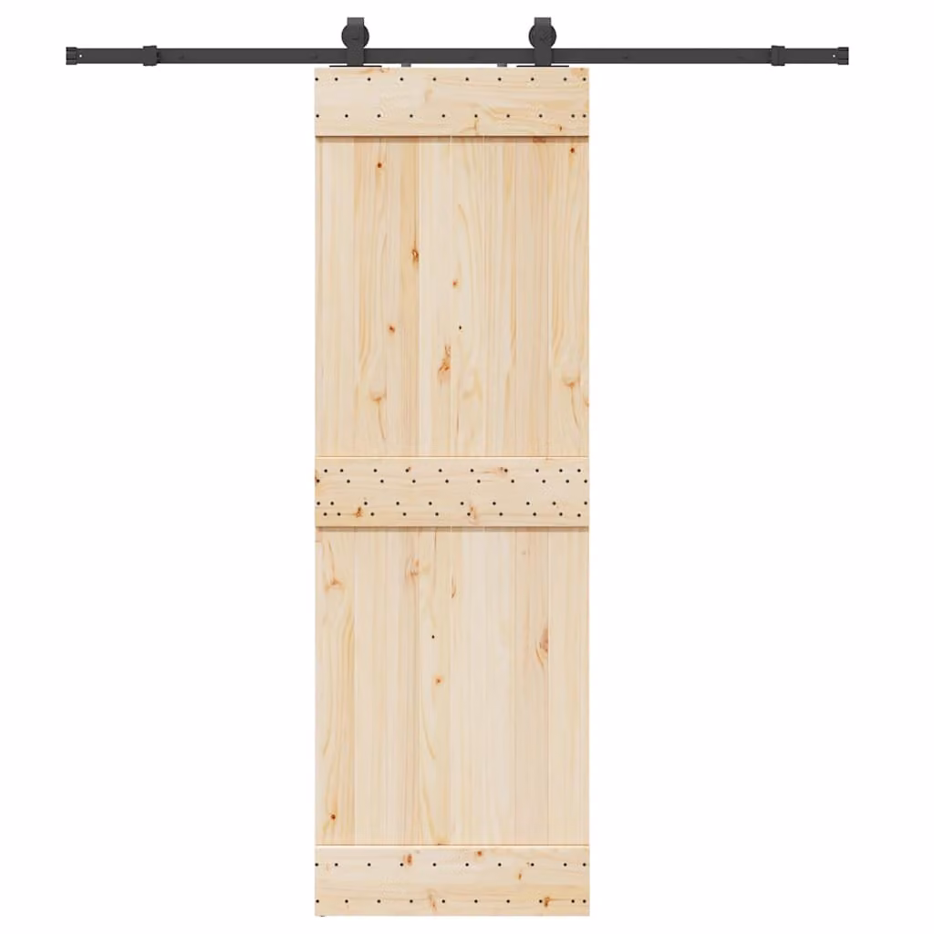 vidaXL Kit di Binari per Porte Scorrevoli in Acciaio Nero Opaco