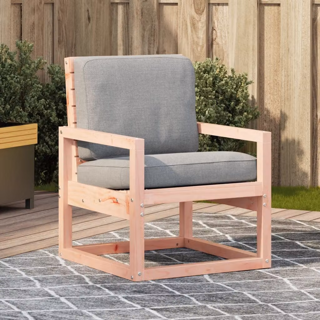 Sedia da giardino moderna vidaXL in legno massello con cuscini inclusi L/P/H: 57,5 x 63 x 76 cm