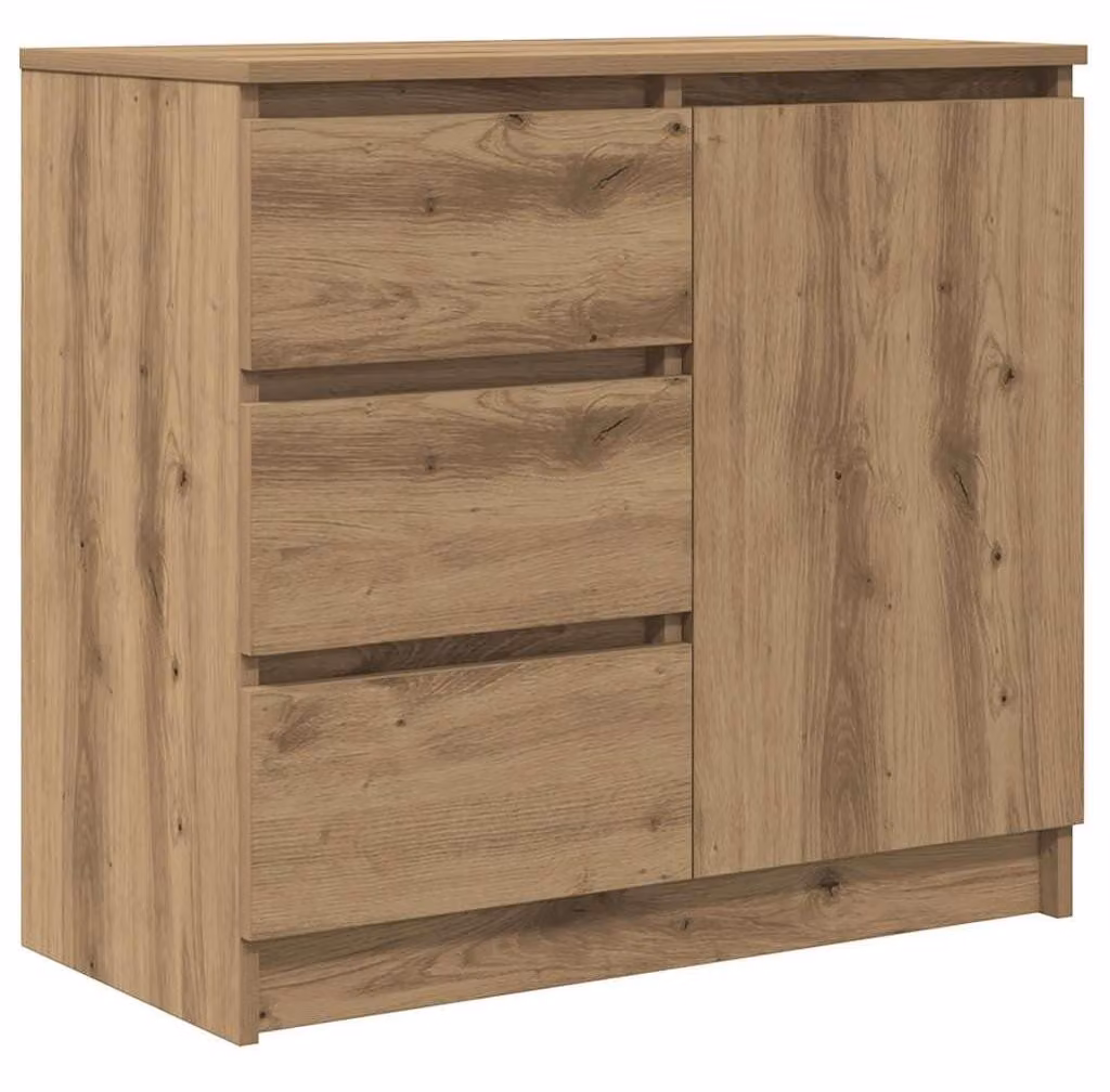 Credenza artigianale in legno di frassino con 3 cassetti