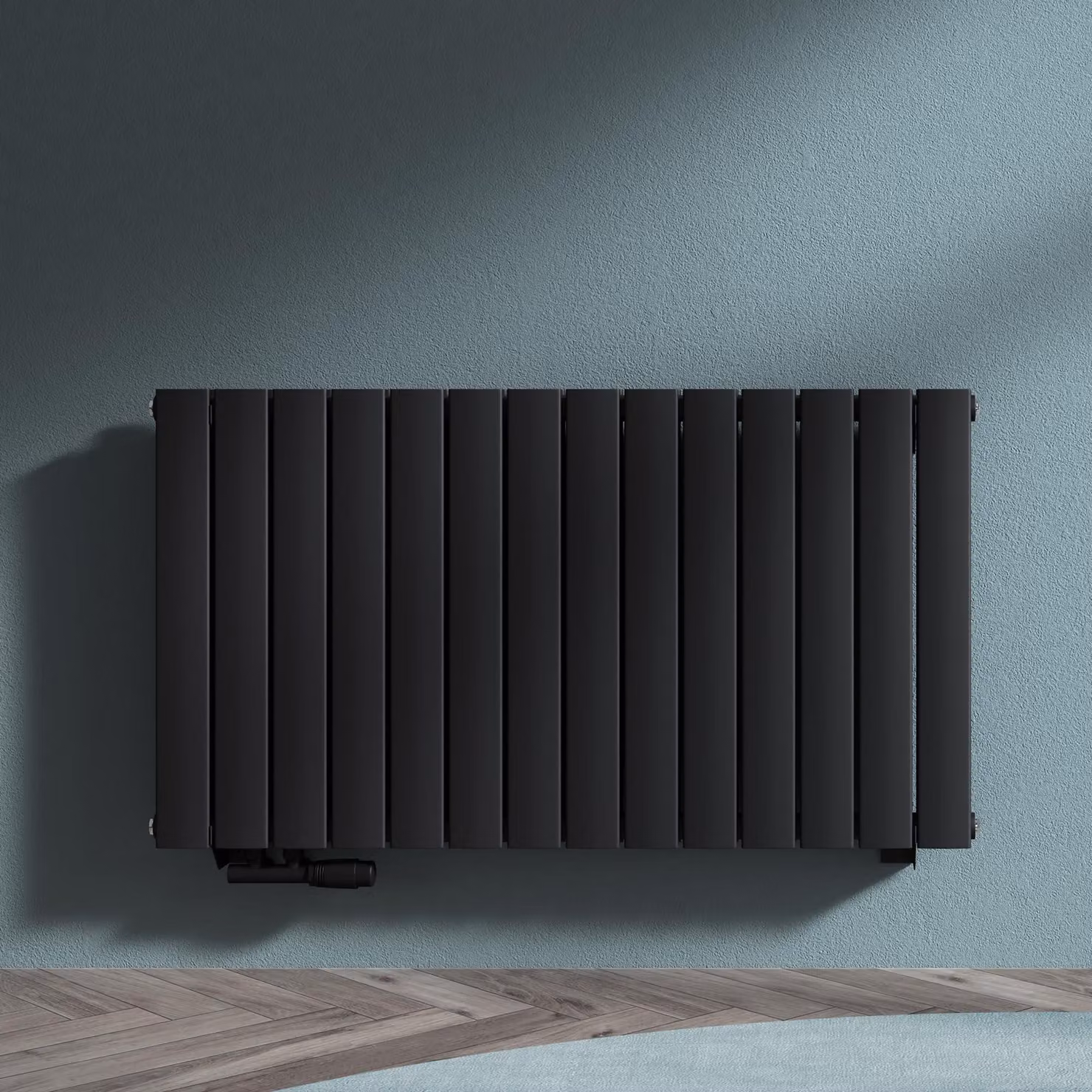 doporro Radiatore a Pannello 108x60cm, Radiatore Scaldasalviette Termoarredo da Parete Scalda Portasciugamani a Doppio per Soggiorno e Camera da Letto FS, Antracite