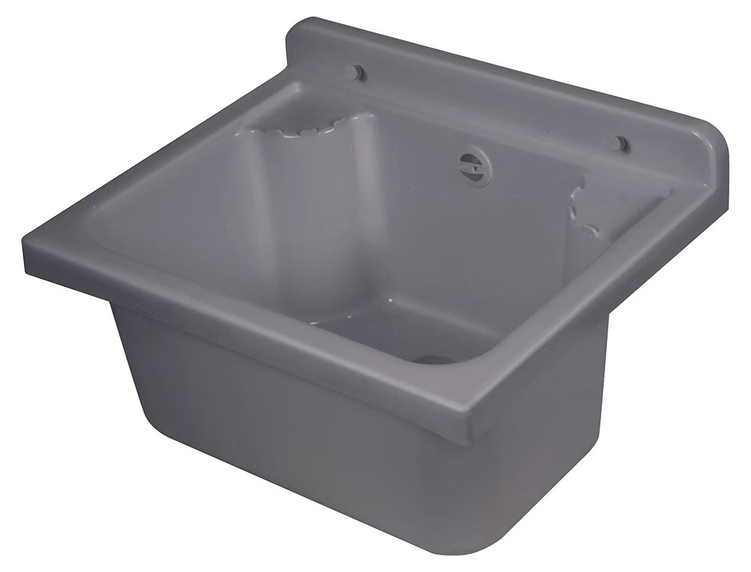Omgoods - Lavabo da parete in polipropilene con kit di scarico e fissaggio - 42 x 34 x 21 cm