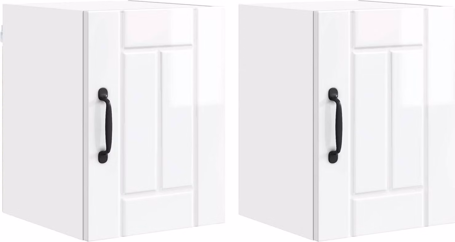 Armadietto a muro LUCCA 2 pcs Bianco Lucido 30 x 31 x 40 cm