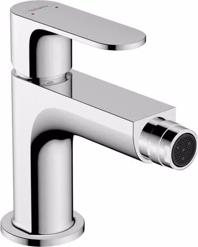 Rubinetto per bidet Hansgrohe Rebris S con getto laminare cristallino e piletta, cromo lucido