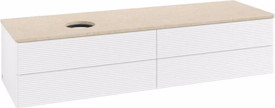 V&B Mobiletto con struttura anteriore - illuminazione Antao 160x50cm, WBP-colore botti
