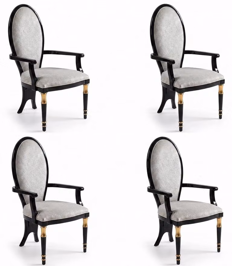 4 sedie da pranzo, stile moderno, eleganti, classiche, senza tempo, di alta qualità