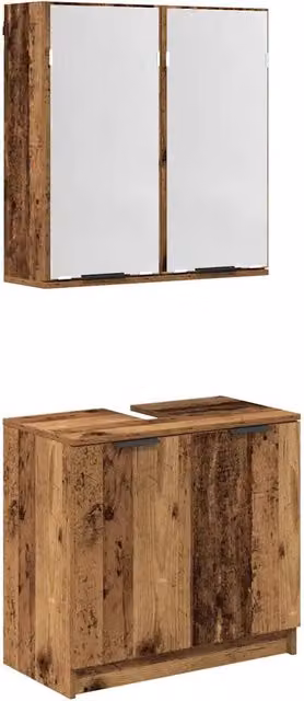 Set di Armadi da Bagno | Armadio da bagno Legno vecchio Legno multistrato
