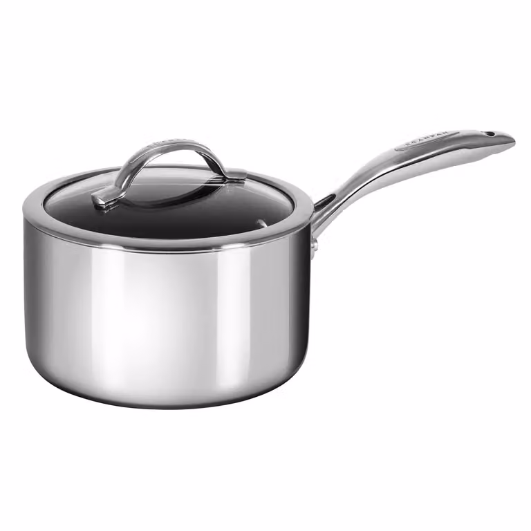 Casseruola con manico e coperchio in vetro linea HaptIQ per induzione, diam.cm 18