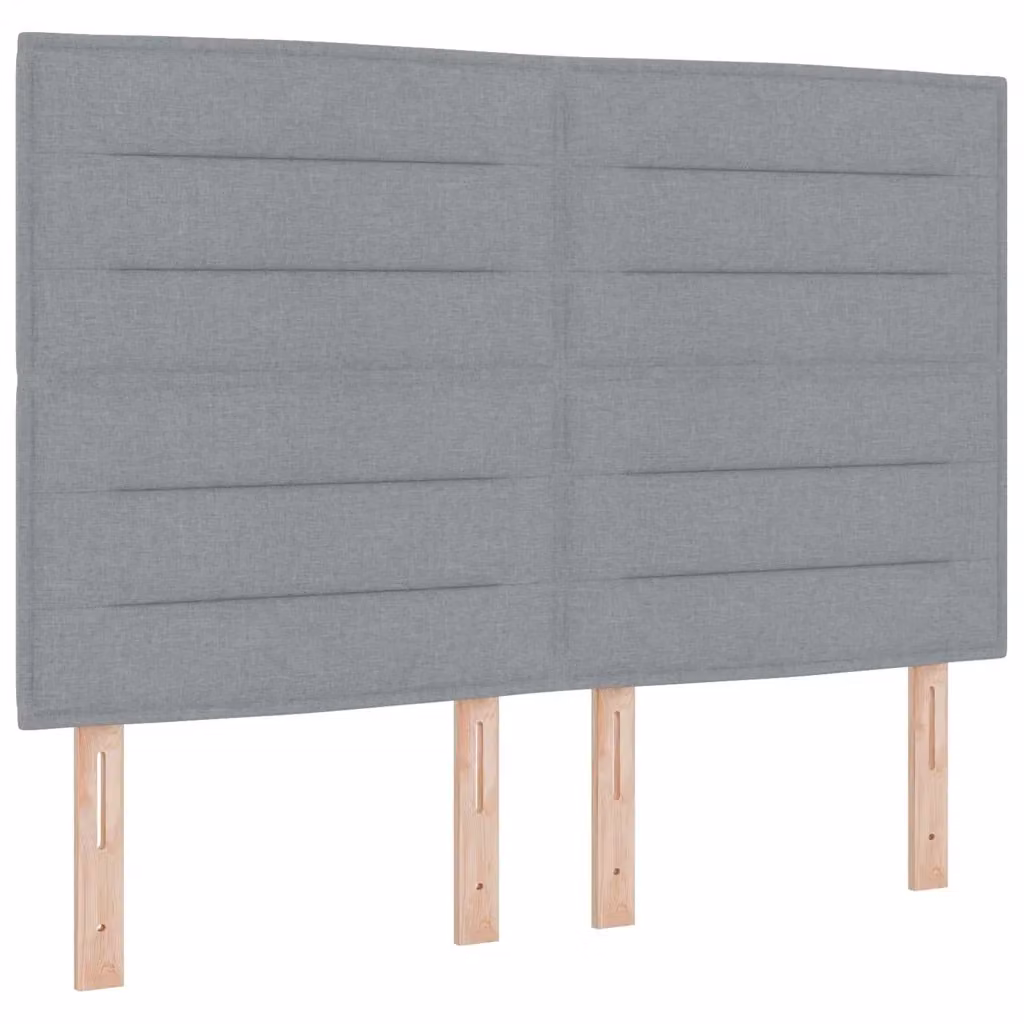 Letto a molla con illuminazione LED vidaXL in tessuto grigio chiaro L: 140 cm, P: 190 cm – 2