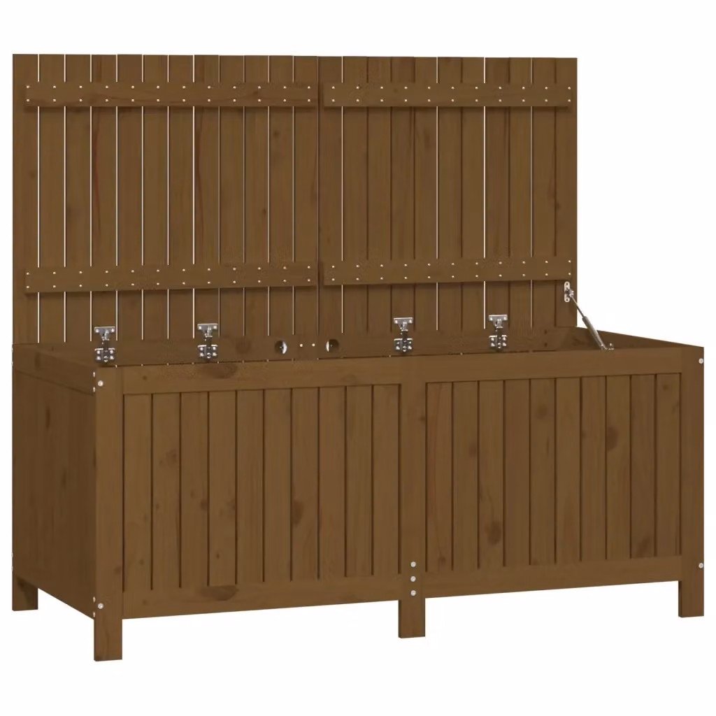 Contenitore da Giardino vidaXL in Legno di Pino Marrone Rustico L: 147 cm, P: 68 cm, H: 64 cm – 2