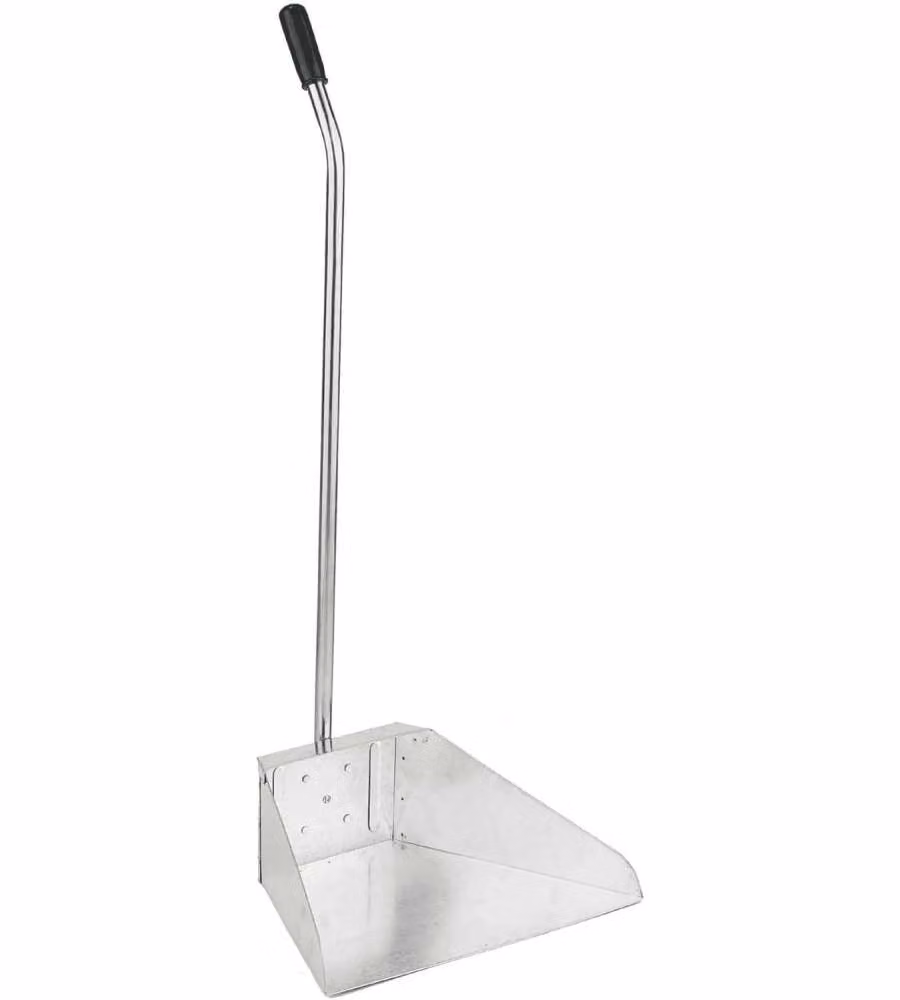 Apex Paletta Raccogli Rifiuti Zincata 34x25x76 cm Grigia per Esterno