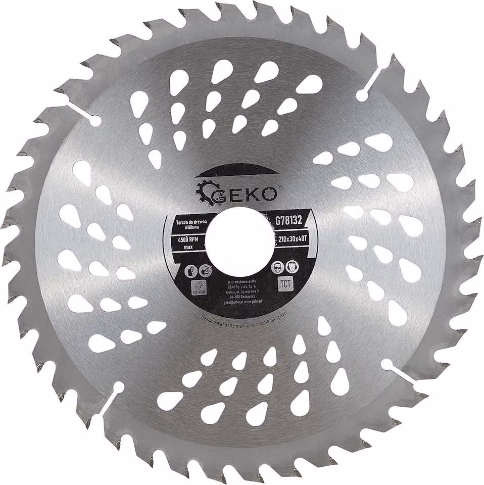 Disco in legno 210x30 mm con 40 denti per tagli di precisione