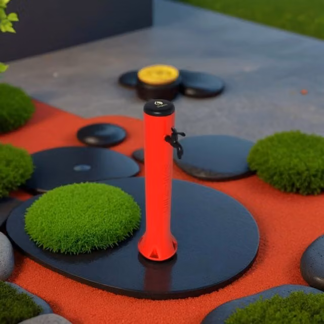 Sined Tritone Fontanella Da Giardino In Hdpe Con Predisposizione Per Attacchi Rapidi Rossa