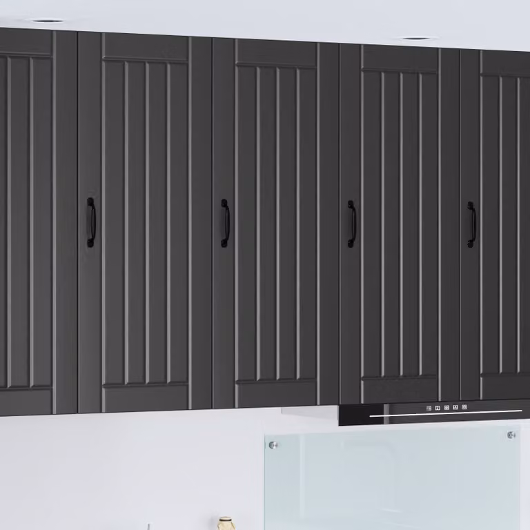 vidaXL Armadietto a muro LUCCA Nero moderno con ante a battente L/P/H: 40 x 31 x 100 cm