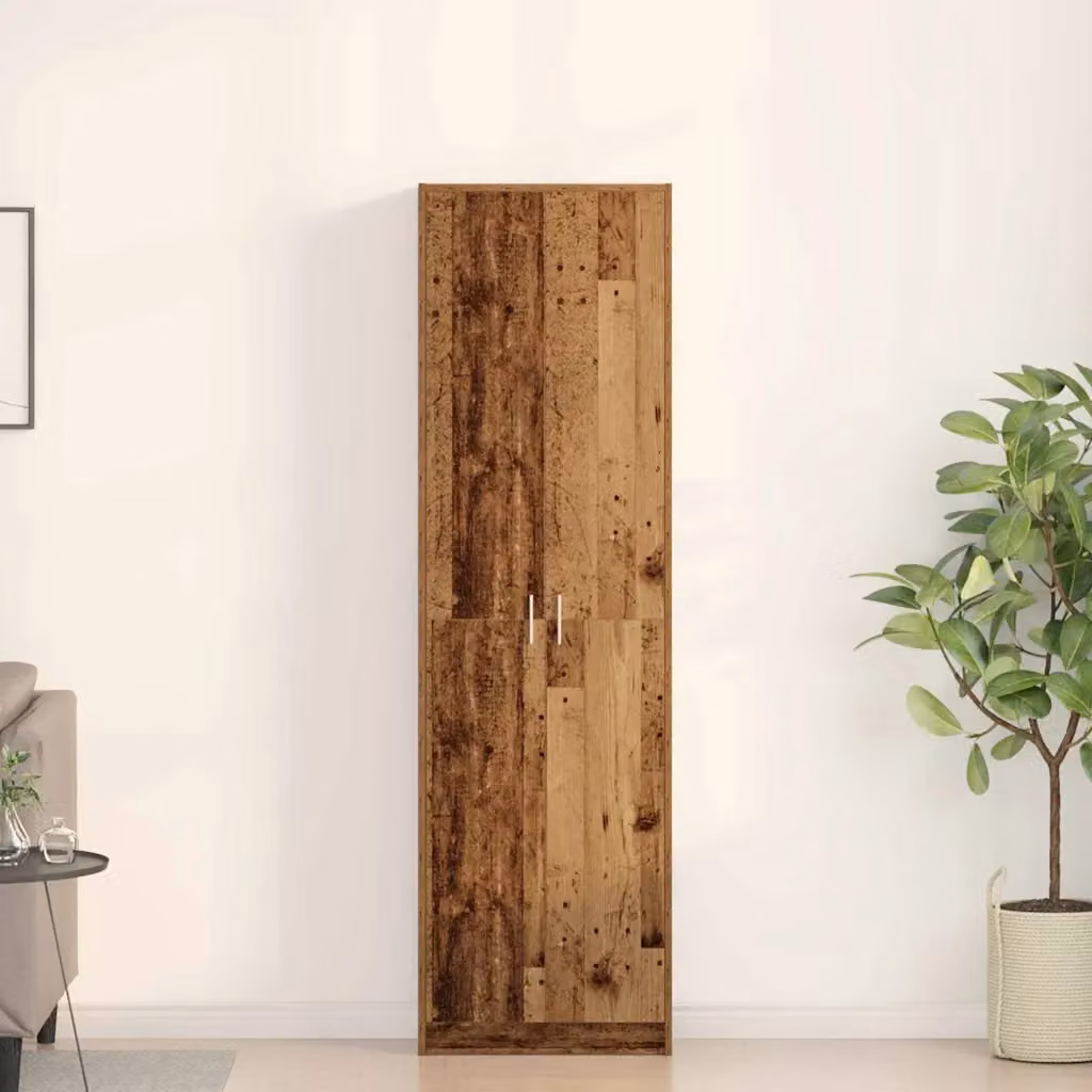 Guardaroba moderno vidaXL in legno ingegnerizzato marrone con ante a battente, L/P/H: 55 x 25 x 189 cm