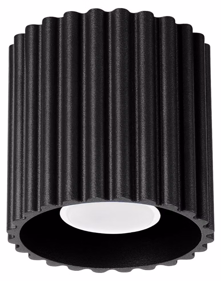 Lampada da soffitto AURA 1 nero GU10 1xGU10 10W alluminio 10x10x10cm Sollux Lighting