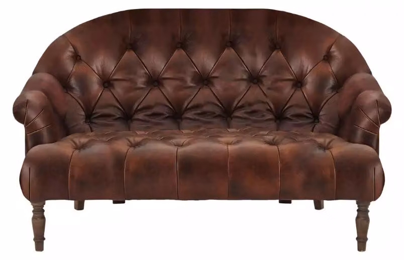 Chesterfield Sofa Couch Polster Leder Couchen Polster Garnitur 2 Sitzers