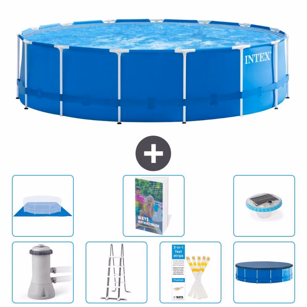 Piscina autoportante rettangolare - 457x122 cm - composta da 6 parti - modello S596
