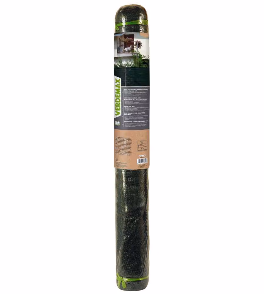 Verdemax Rete Frangivista Verde 1,5x10m 95% Ombreggiante Giardino