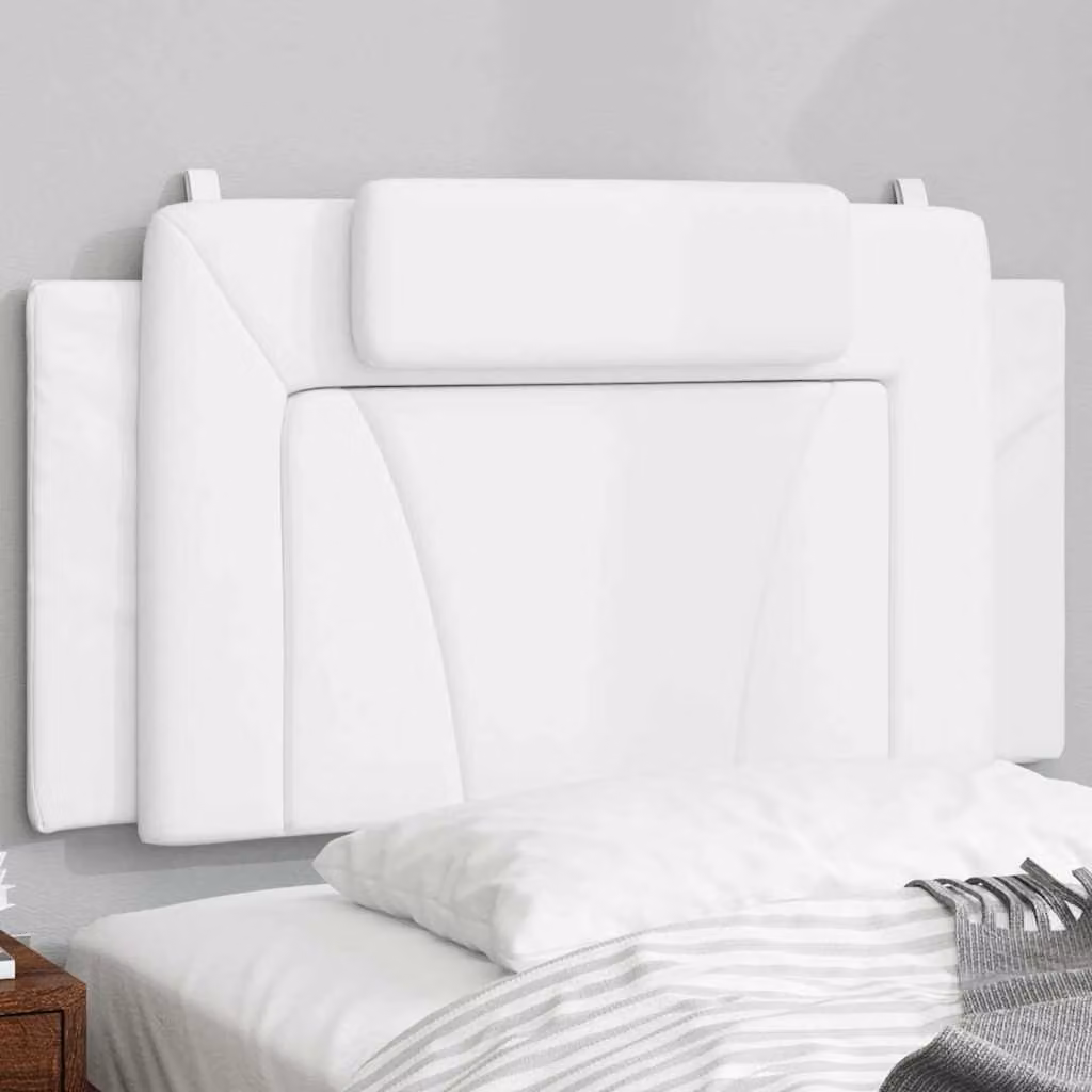 Cuscino Testiera Viana vidaXL in Similpelle Bianco, Larghezza: 100 cm