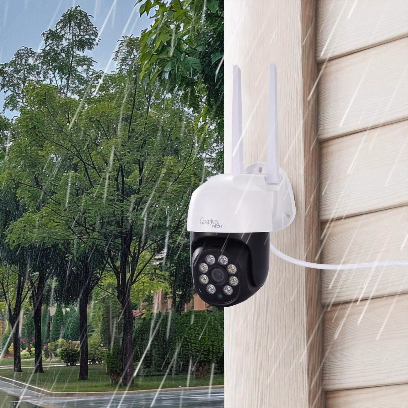 Telecamera di sorveglianza Wi-Fi da esterno 2K: IP66, Pan-Tilt: controllo totale e sorveglianza ottimale per la tua casa – giorno e notte