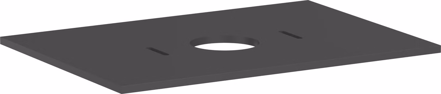 hansgrohe Xilesa E Console avec découpe au centre pour lavabo à poser sans trou de robinetterie, 780x550x16mm, 54275760, 54275760