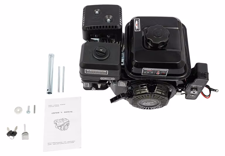 Motore a benzina a 4 tempi per go-kart, monocilindrico, 210cc, 7,5 CV (2,8 kW), 3600 giri/min, adatto per generatori, compressori, idropulitrici e betonatrici, colore nero