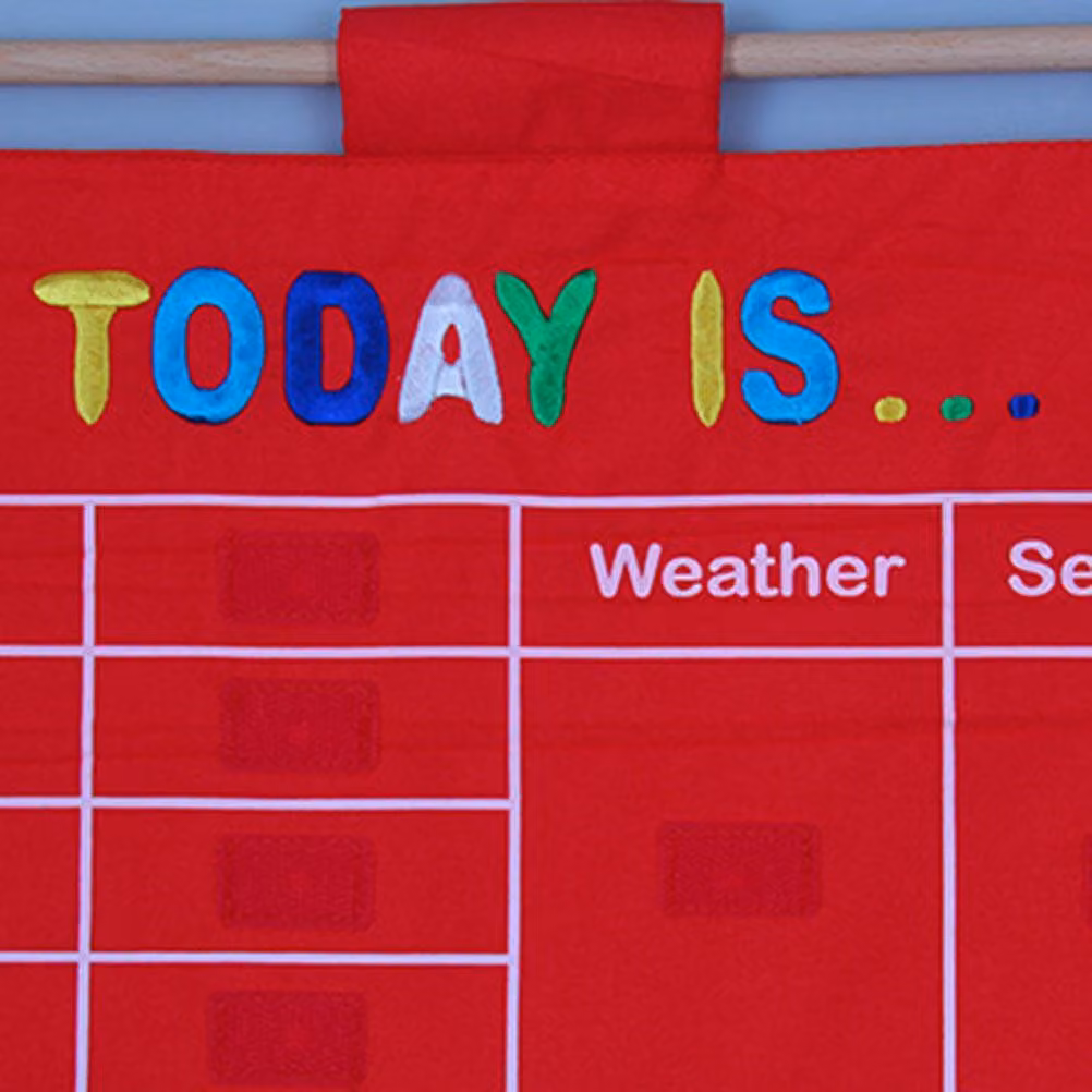 Calendario per bambini da appendere alla parete, meteo, stagione, data, mesi, anno, giorno per bambini, educazione precoce, scuola dell'infanzia