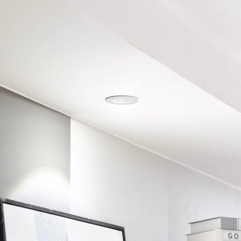 Faretto a LED Arcchio Lirin, bianco, 4.000 K Lirin Arcchio, dimmerabile, Bianco / Opale, Soggiorno / Sala da pranzo, Alluminio, Moderno, Faretto da incasso