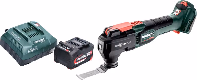 Metabo MT 18 LTX BL QSL Multitool a batteria 18 V Brushless Starlock Plus + 1x batteria 4,0 Ah + caricabatteria