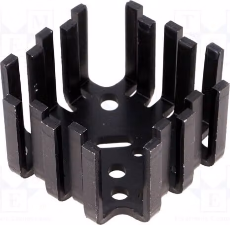 1 dissipatore di calore: pressato, colore nero, alloggiamento SOT9, TO3, TO66, dimensioni 45x45x25,4 mm, dissipazione 6K/W, modello FK201SACB