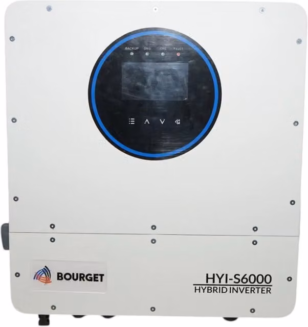 Inverter solare ibrido Bourget 6kW 48V 135A MPPT monofase ON/OFF-GRID IP65 bianco