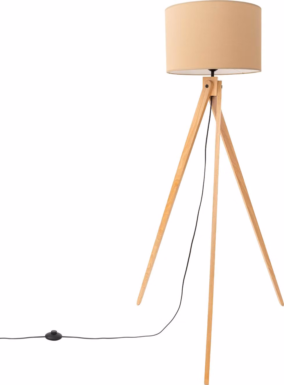 Lampada da terra NATT beige 1xE27 15W tessuto/PVC/legno 140x77x77cm Sollux Lighting