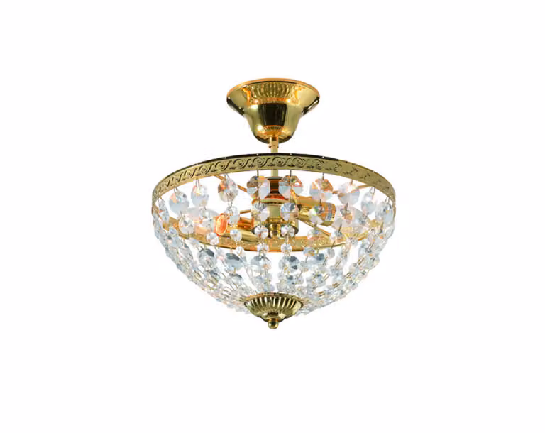 Plafoniera in cristallo HANASKOG Golden 2 lampadine