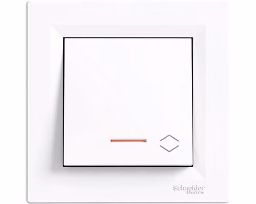 Interruttore Schneider Electric EPH1500321 Asfora Serie 6 con indicatore luminoso bianco