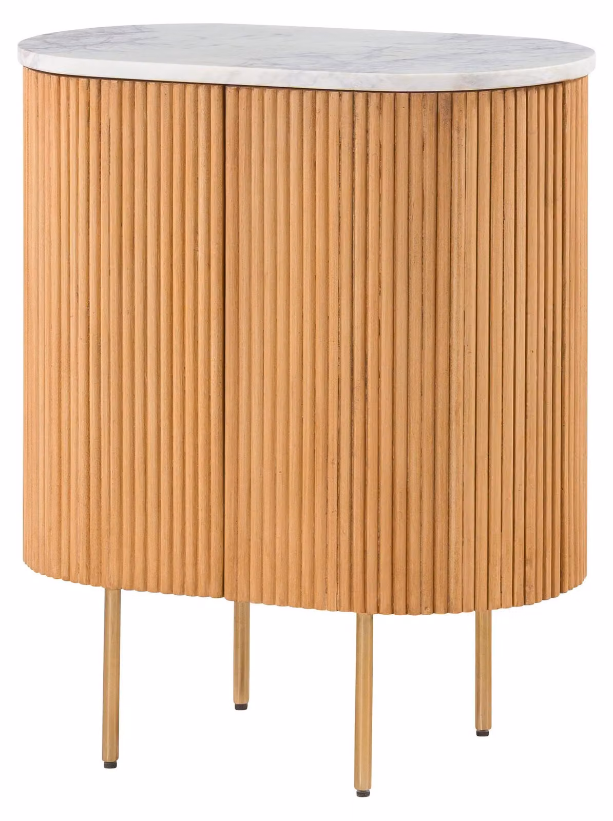 MASSIVMOEBEL24 | Comò in legno di mango 65x38x76 Laccato marrone - marmo bianco BARCELONA #515
