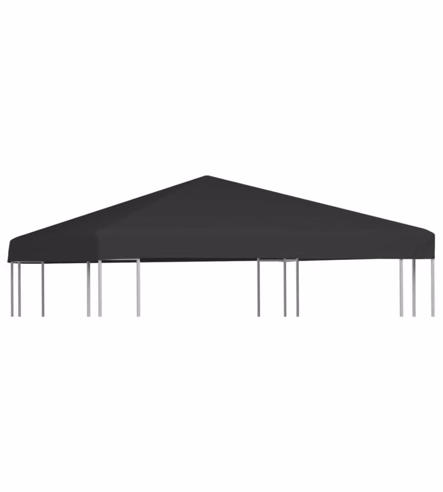 Copertura Superiore per Gazebo 270 g/m² 3x3 m Nera