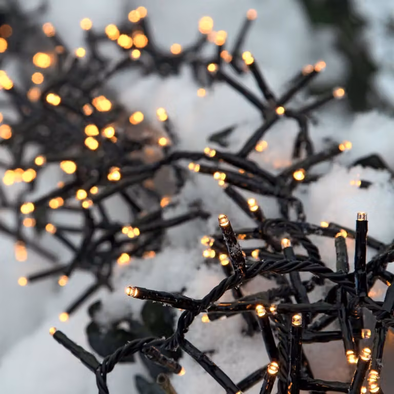 Catena luminosa a LED, 800 LED bianco caldo, 15,98 metri, grado di protezione IP44
