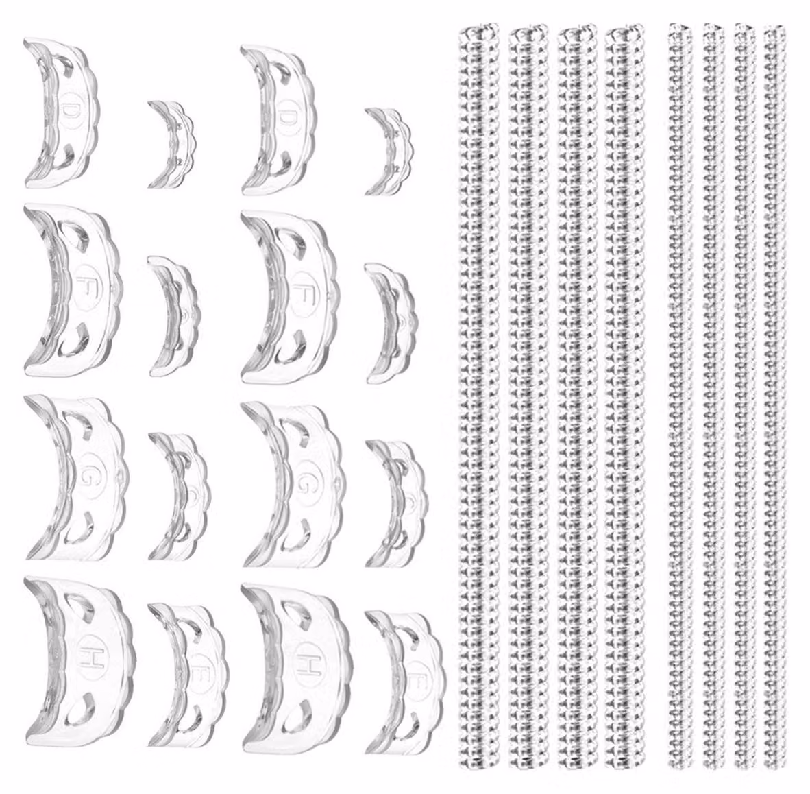 INF Set regolatori invisibili per anelli TPU e PC trasparente 24 pezzi 10cm