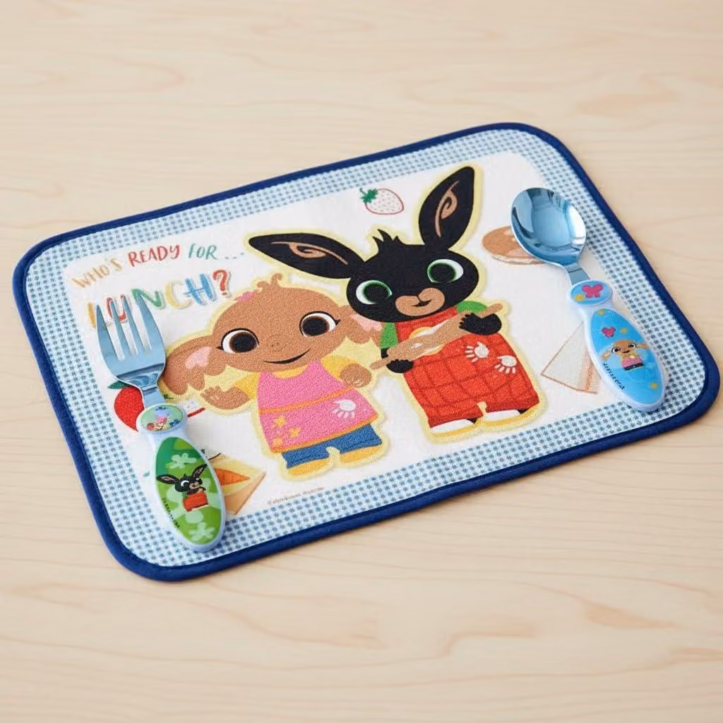 Set da tavolo morbido, pieghevole e impermeabile, dimensioni 30 x 40 cm, completo di posate in acciaio inossidabile, composto da 2 pezzi, ideale per la cucina e il giardino