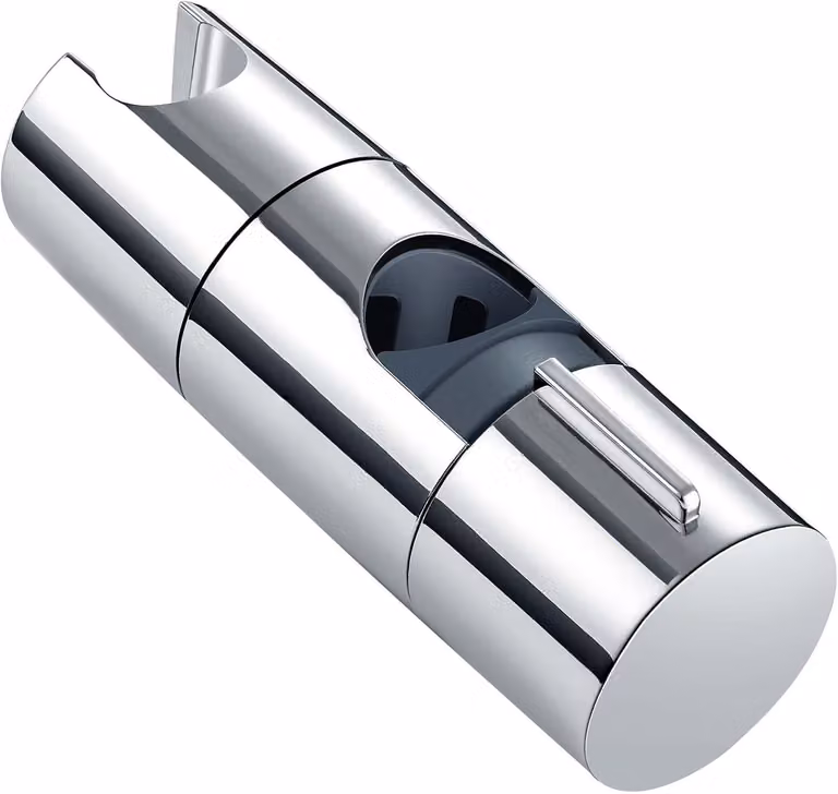 Supporto per doccetta - Supporto per doccetta regolabile da 19 a 25 mm - Ugello doccia per bagno - Supporti per ugello doccia in ABS cromato - Rotazione di 45 gradi - Argento