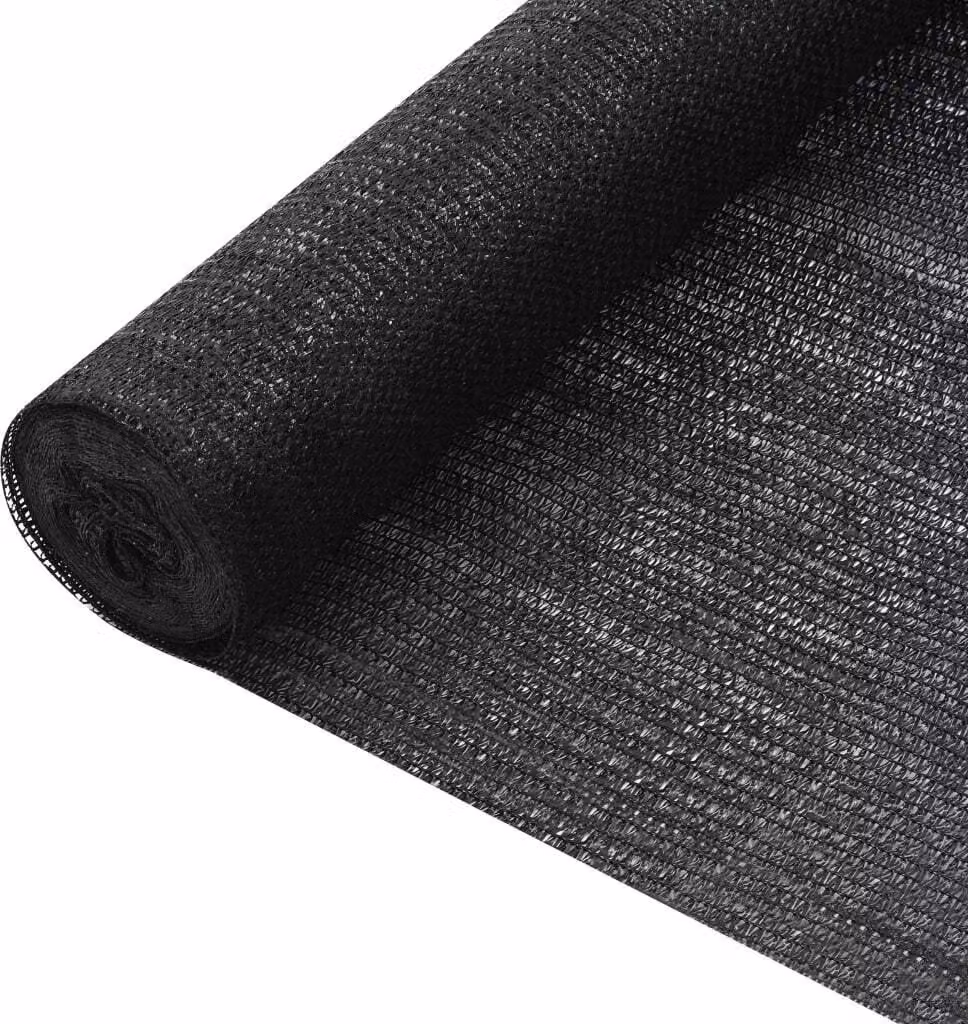 Pannello di recinzione nero 3,6x25 m HDPE 75 g/m²