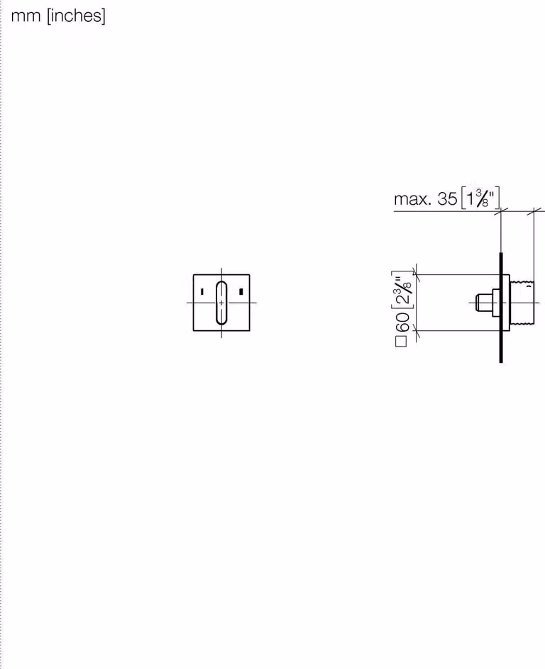 Dornbracht CL.1 Inverseur encastré trois voies, inverseur rotatif, 36211705-47, 36211705-47