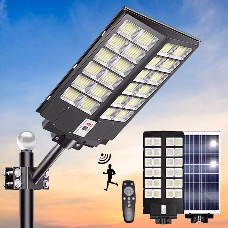 Lampione solare da 120000 LM con sensore di movimento LED Luce esterna Faretto DE