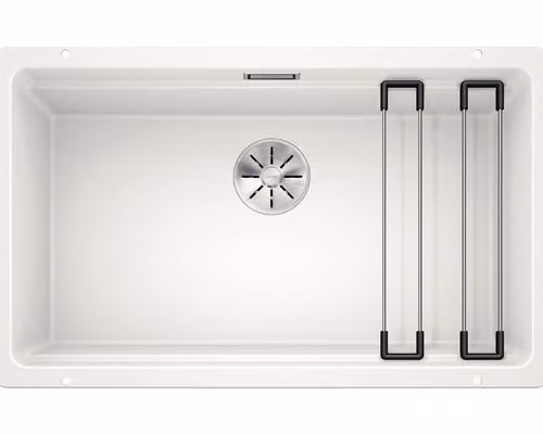 BLANCO ETAGON 700-U, SILGRANIT® PuraDur®, bianco, senza telecomando per lo scarico, con accessori
