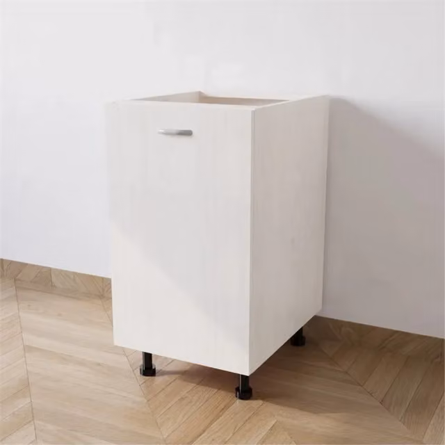 Base cucina Calandrelli in larice bianco con 1 anta L 45 x P 55,5 x H 72 cm
