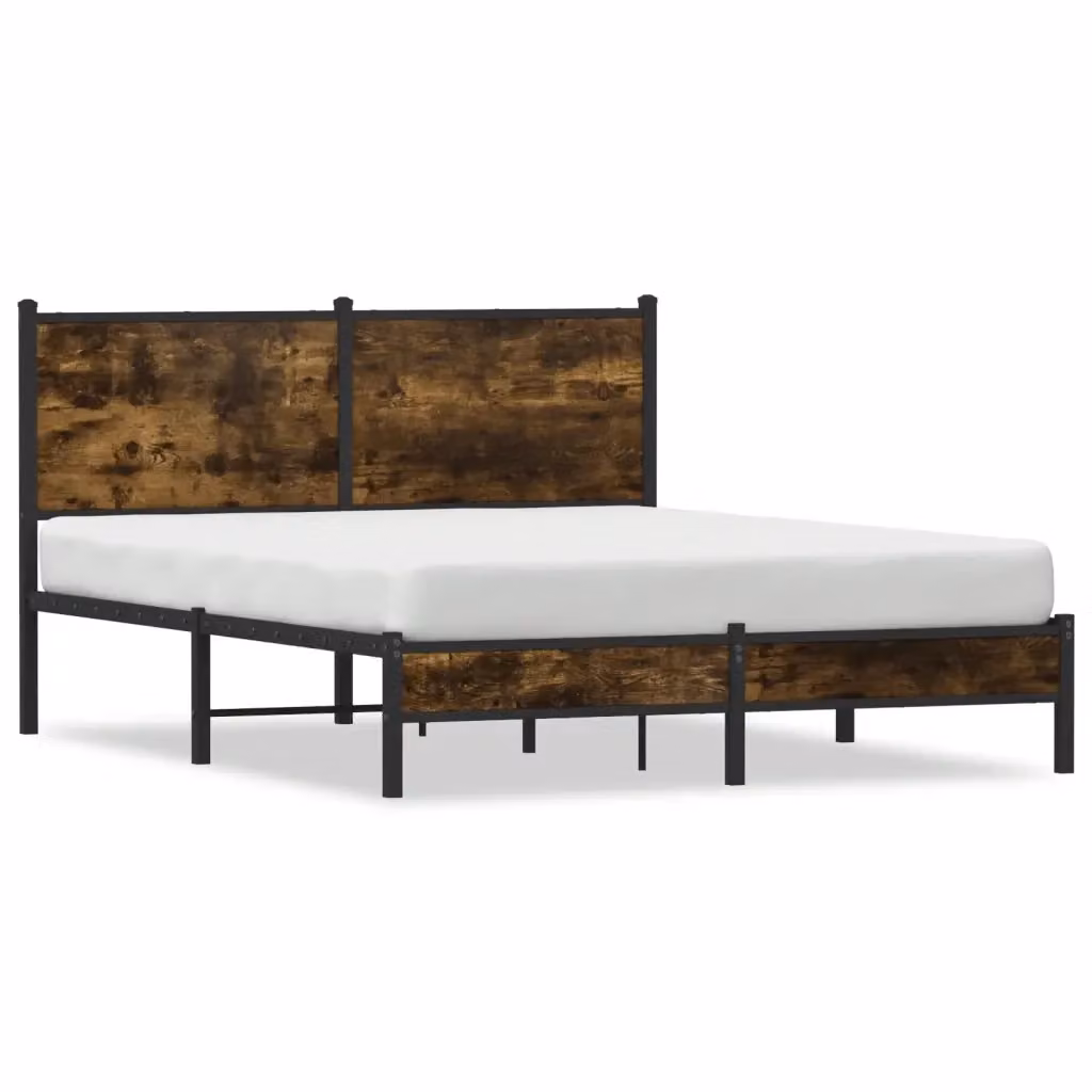 Struttura Letto Design Mania in Metallo e Rovere Fumo con Doghe Fisse L/P/H: 196 x 140 x 91.5 cm – 2