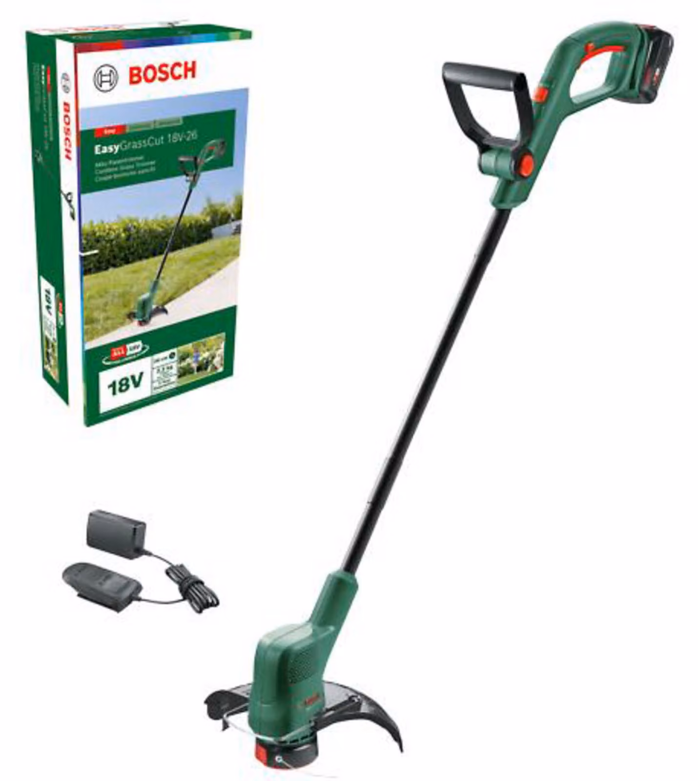 Bosch EasyGrassCut 18V-26 Grass Trimmer + x1 2.5 Ah Battery and Charger