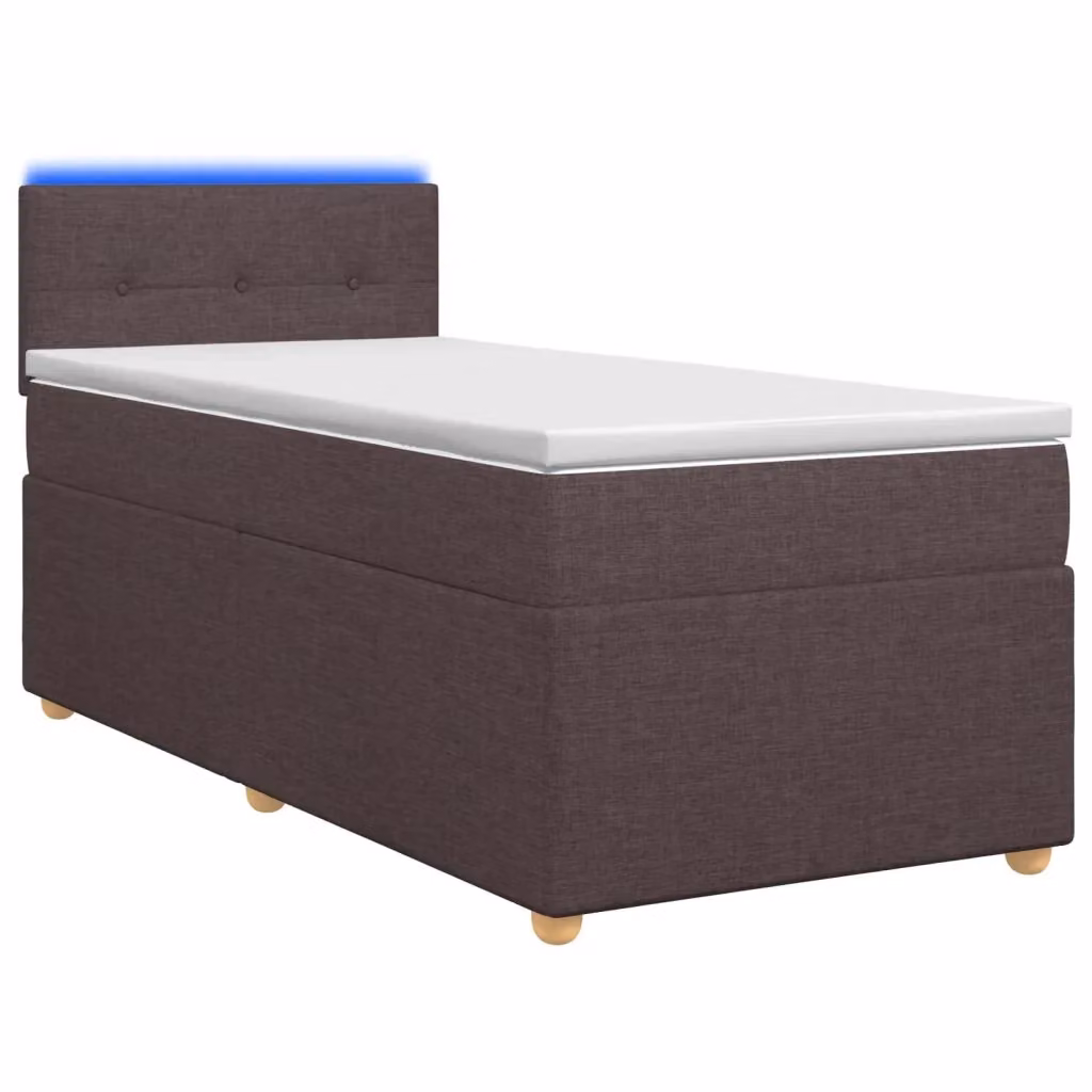 Letto box spring ibrido vidaXL con materasso a molle insacchettate e illuminazione sottostante, L/P: 90 x 200 cm, multicolore – 2
